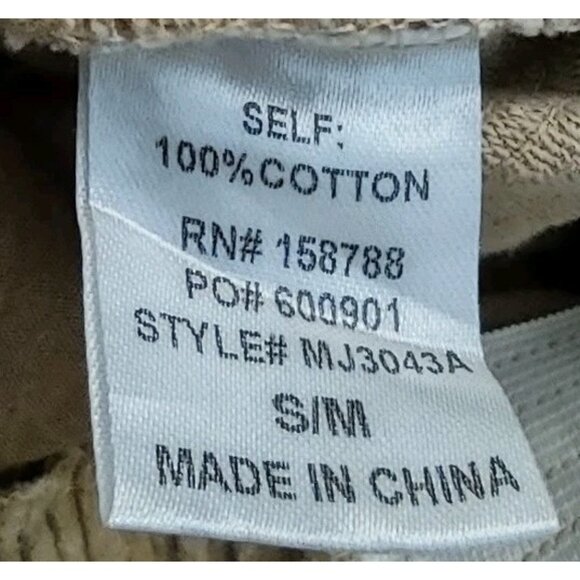 12th Tribe Style For The Global Soul Brown Cordoroy Jumpsuit Size S/M Dolman Slv - Picture 11 of 12